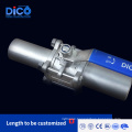 CE ISO Butt weld 3PC Floating ball valve